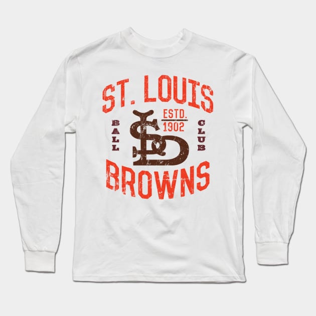 St. Louis Browns Long Sleeve T-Shirt by MindsparkCreative